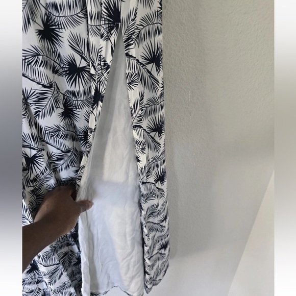 Lulus Floral Skirt Women Sz S Maxi Blue White Double Slits Hawaiian  Coastal New - Picture 8 of 13